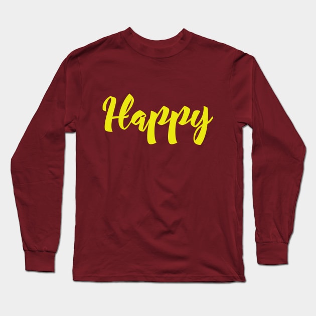 Happy Long Sleeve T-Shirt by Red Ridge Designs